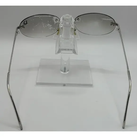 Christian Dior CAT ZGGMN Sunglasses Silver 59-18 135 Oval Rimless - Picture 10 of 10